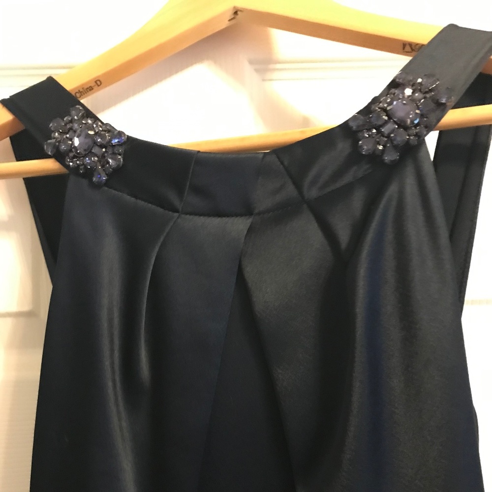 Vera Wang Long Black Silken Fancy Dress